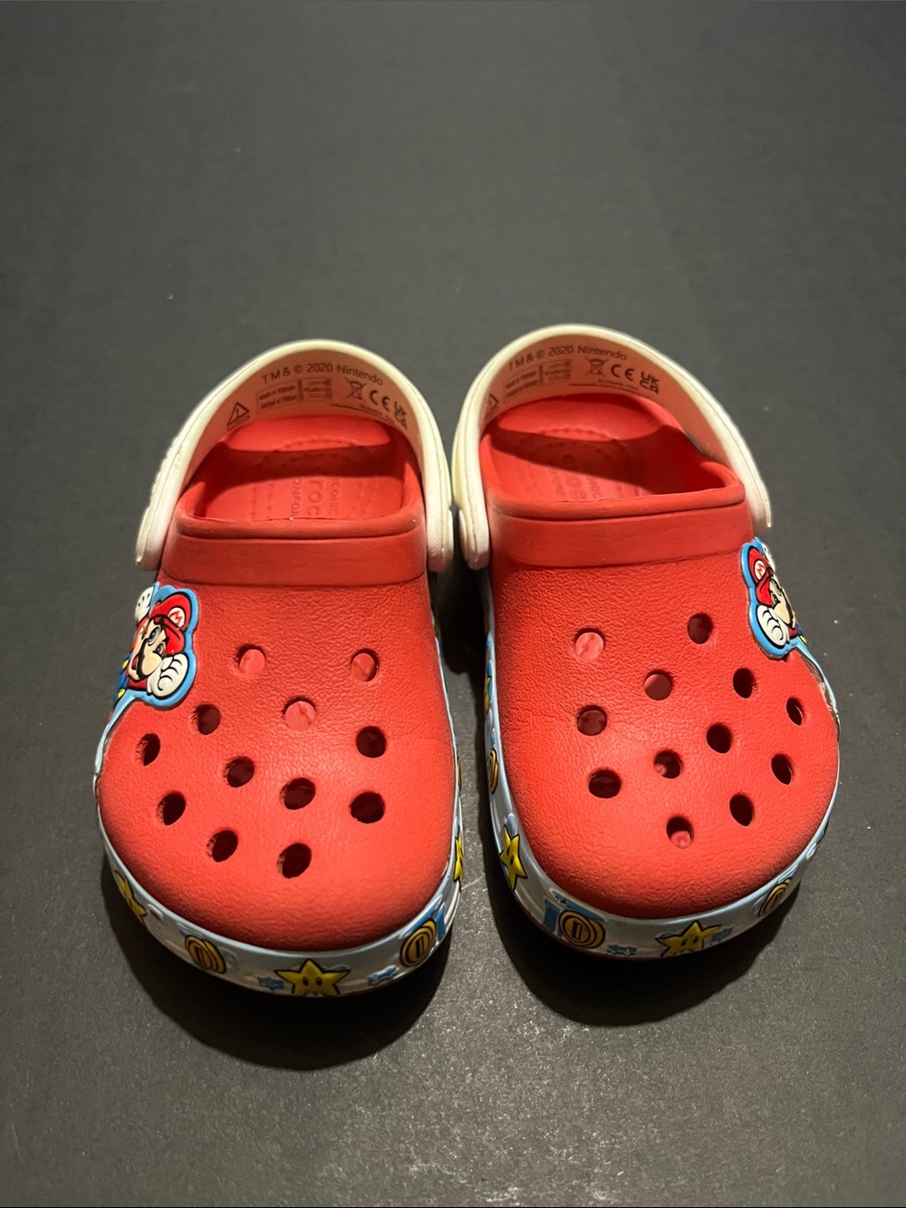 Nintendo Super Mario Brothers toddler Crocs size 6C